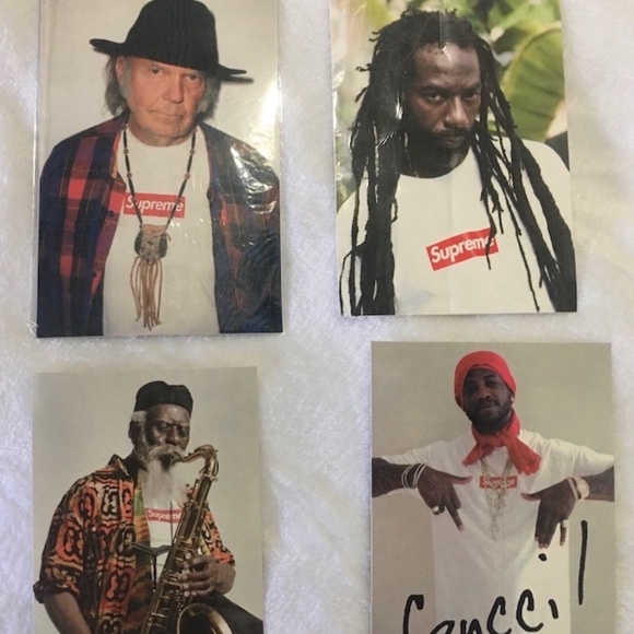 Supreme Musician Photo Tee Sticker Bundle Neil Young Gucci Mane - Picture 1 of 10